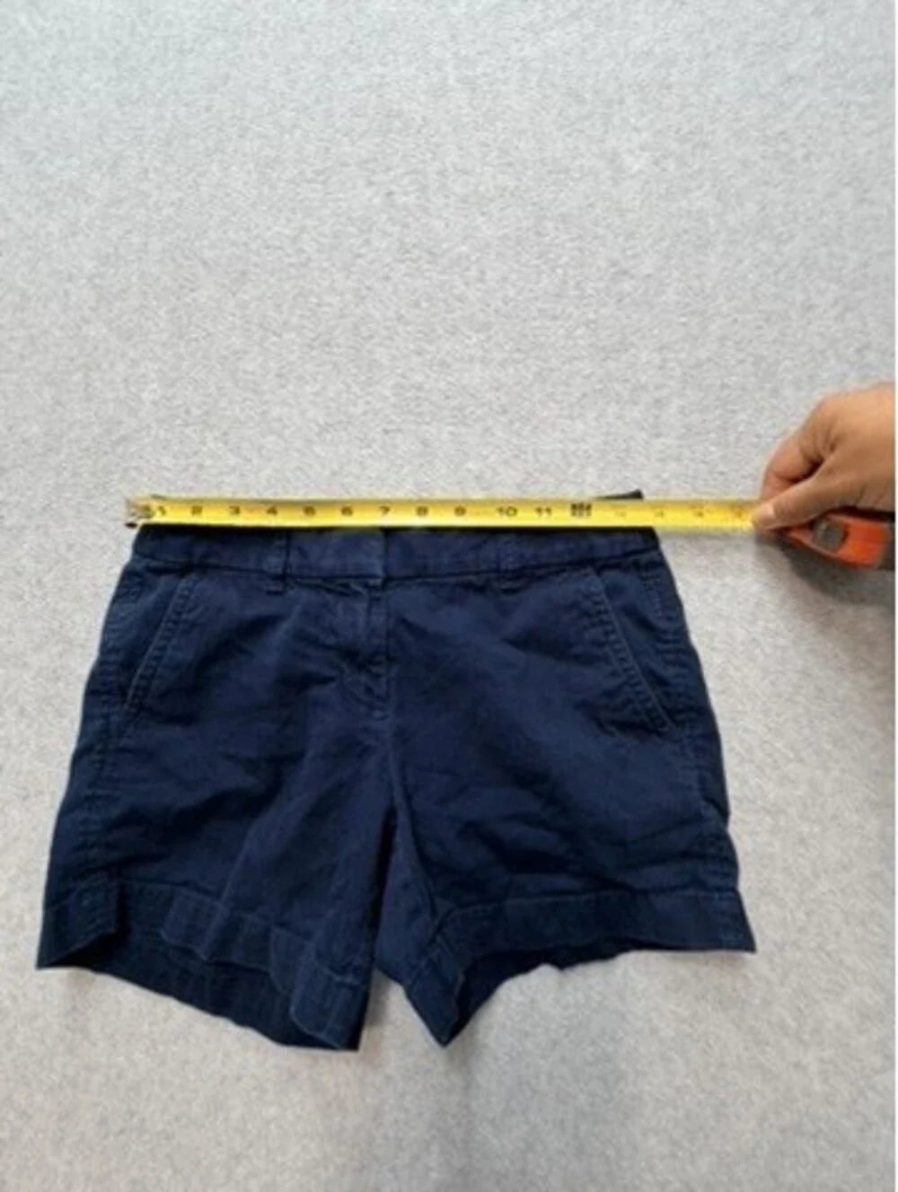 J Crew Womens Chino Shorts 00 Navy 100% Cotton Summer Casual Preppy